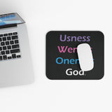 Spiritual mousepad Christian mouse pad Gaming pad Usness Weness Oness God Motivational desk accessories Computer Accessories Religious desk