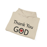Religious Hoodie Thank You God sweatshirt Spiritual clothing Worship streetwear Faith-based streetwear Church hoodie gift for Christian