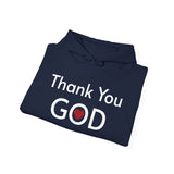 Religious Hoodie Thank You God sweatshirt Spiritual clothing Worship streetwear Faith-based streetwear Church hoodie gift for Christian
