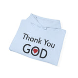 Religious Hoodie Thank You God sweatshirt Spiritual clothing Worship streetwear Faith-based streetwear Church hoodie gift for Christian