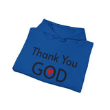 Religious Hoodie Thank You God sweatshirt Spiritual clothing Worship streetwear Faith-based streetwear Church hoodie gift for Christian