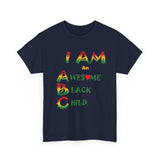 Positive Affirmation T-shirts for Black Children "I AM an Awesome Black Child" Tshirt  for Black Kids Empowerment tee gift for Child