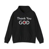 Religious Hoodie Thank You God sweatshirt Spiritual clothing Worship streetwear Faith-based streetwear Church hoodie gift for Christian