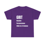 Grit tshirt inspirational t-shirt motivation tshirt self empowerment tshirt mental health tshirt positive affirmation street wear ethics tee
