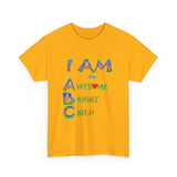 Positive Affirmation T-shirts for Children "I AM an Awesome Bright Child" Tshirt  for Kids Empowerment tee gift for Child