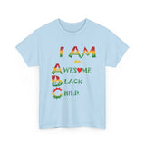 Positive Affirmation T-shirts for Black Children "I AM an Awesome Black Child" Tshirt  for Black Kids Empowerment tee gift for Child