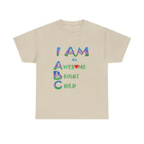 Positive Affirmation T-shirts for Children "I AM an Awesome Bright Child" Tshirt  for Kids Empowerment tee gift for Child