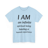 Spiritual being tshirt spiritual tee spirit being quote Christian shirt positive affirmation daily affirmation affirmation shirt