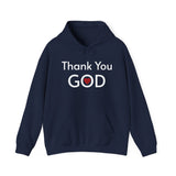 Religious Hoodie Thank You God sweatshirt Spiritual clothing Worship streetwear Faith-based streetwear Church hoodie gift for Christian
