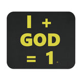 Spiritual mousepad faith-based mouse pad Gaming pad, i + God = 1, God based quotes desk accessories Religious Computer Accessories