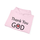 Religious Hoodie Thank You God sweatshirt Spiritual clothing Worship streetwear Faith-based streetwear Church hoodie gift for Christian