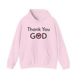 Religious Hoodie Thank You God sweatshirt Spiritual clothing Worship streetwear Faith-based streetwear Church hoodie gift for Christian