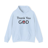 Religious Hoodie Thank You God sweatshirt Spiritual clothing Worship streetwear Faith-based streetwear Church hoodie gift for Christian