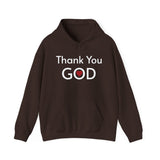 Religious Hoodie Thank You God sweatshirt Spiritual clothing Worship streetwear Faith-based streetwear Church hoodie gift for Christian