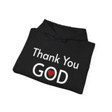 Religious Hoodie Thank You God sweatshirt Spiritual clothing Worship streetwear Faith-based streetwear Church hoodie gift for Christian