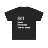 Grit tshirt inspirational t-shirt motivation tshirt self empowerment tshirt mental health tshirt positive affirmation street wear ethics tee