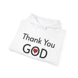 Religious Hoodie Thank You God sweatshirt Spiritual clothing Worship streetwear Faith-based streetwear Church hoodie gift for Christian