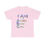 Positive Affirmation T-shirts for Children "I AM an Awesome Bright Child" Tshirt  for Kids Empowerment tee gift for Child