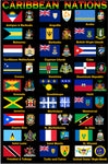 Caribbean Nation Flags Poster