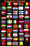 European Nation Flags Poster