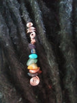 Chakra gemstone Loc, dreadlock, braid, Jewelry and hair accessories