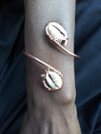 Copper bracelet with Cowrie Shells