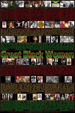 Great Black Women Poster, Black History, Black History Month posters