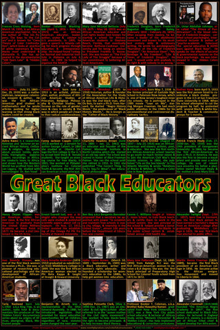 Great Black Educators Poster, Black History, Black History Month posters