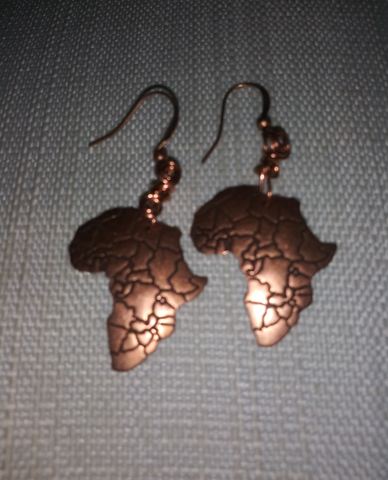 Copper Africa Earrings